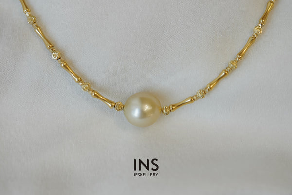 Golden Pearl Necklace