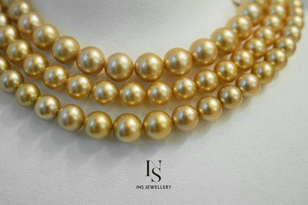 Golden Pearl Necklace “Chakin”