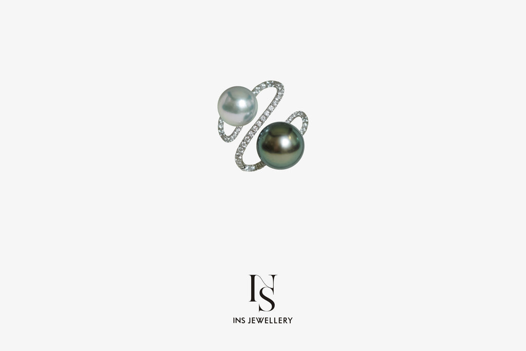 Tahitian Pearl Ring with AKOYA Pearl