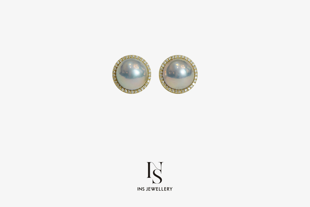 Mabé Pearl Ear Studs