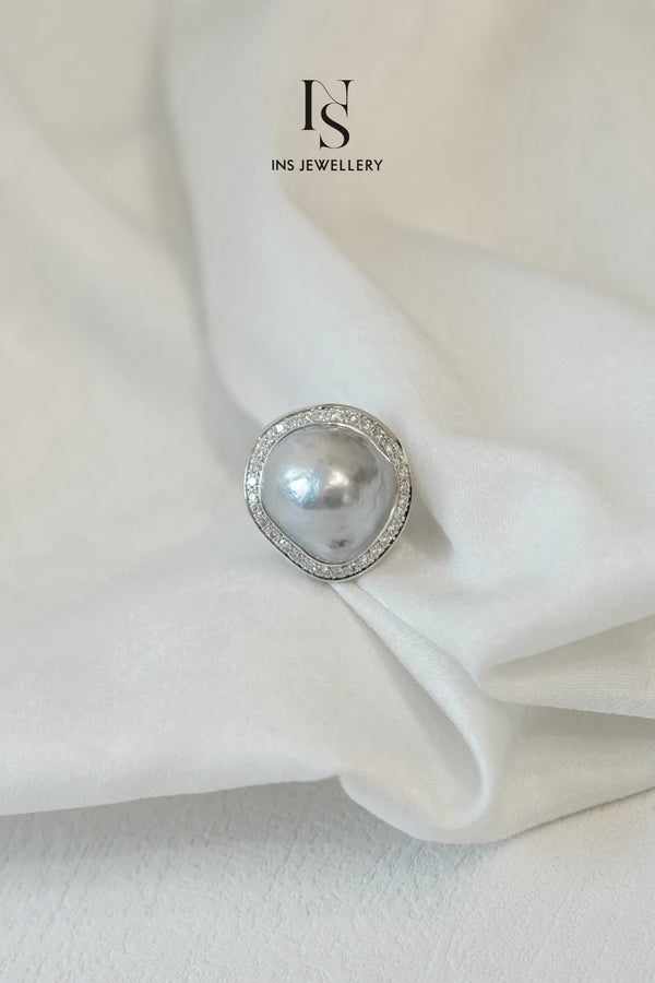 106 South Sea Baroque Pearl Ring