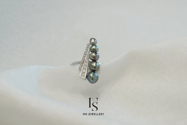 115 Tahitian Keshi Pearl Ring