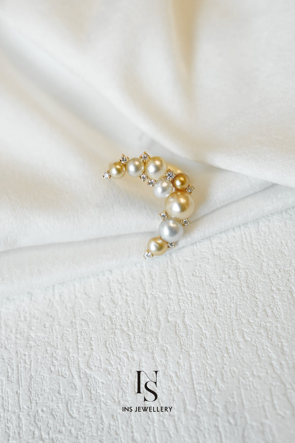 12 South Sea Keshi Pearl Ring