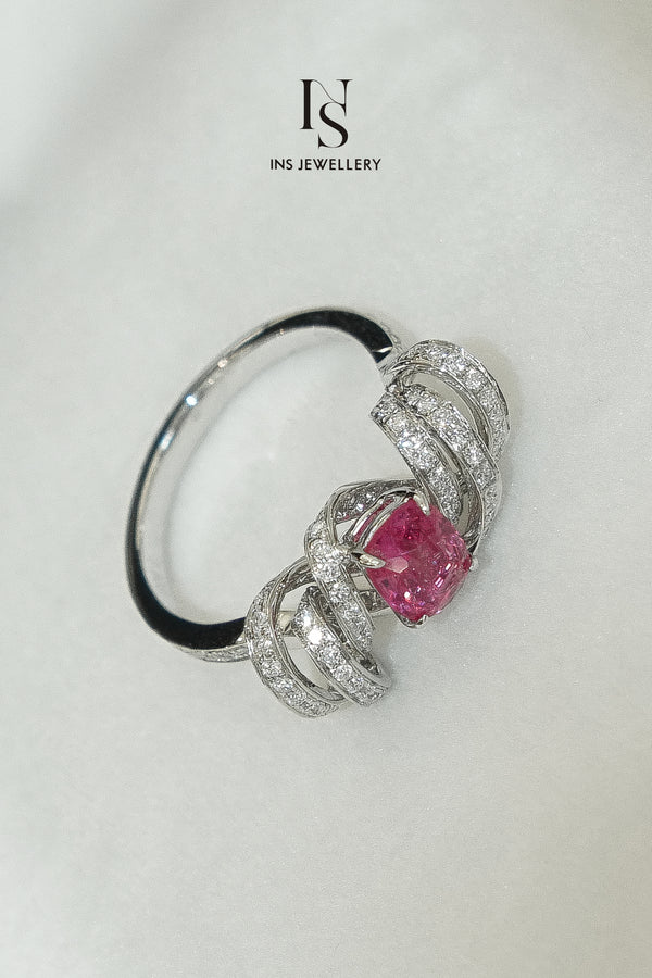 155 Hot Pink Spinel Ring