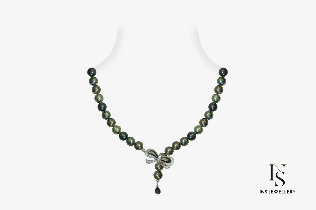 156 Multi Color Tahitian Pearl Necklace