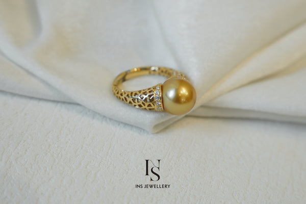 17 Golden Pearl Ring