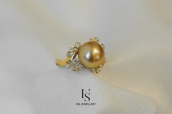 95 Golden Pearl Ring