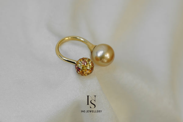 98 Golden Pearl Ring