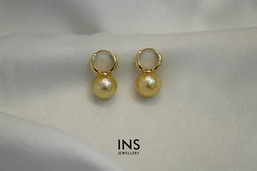 Golden Pearl Earrings