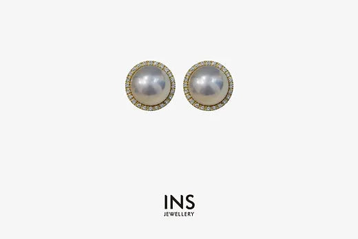 Mabé Pearl Ear Studs